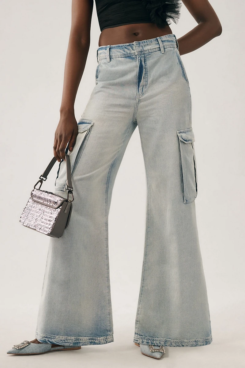 Pilcro Wide-Leg Cargo Jeans