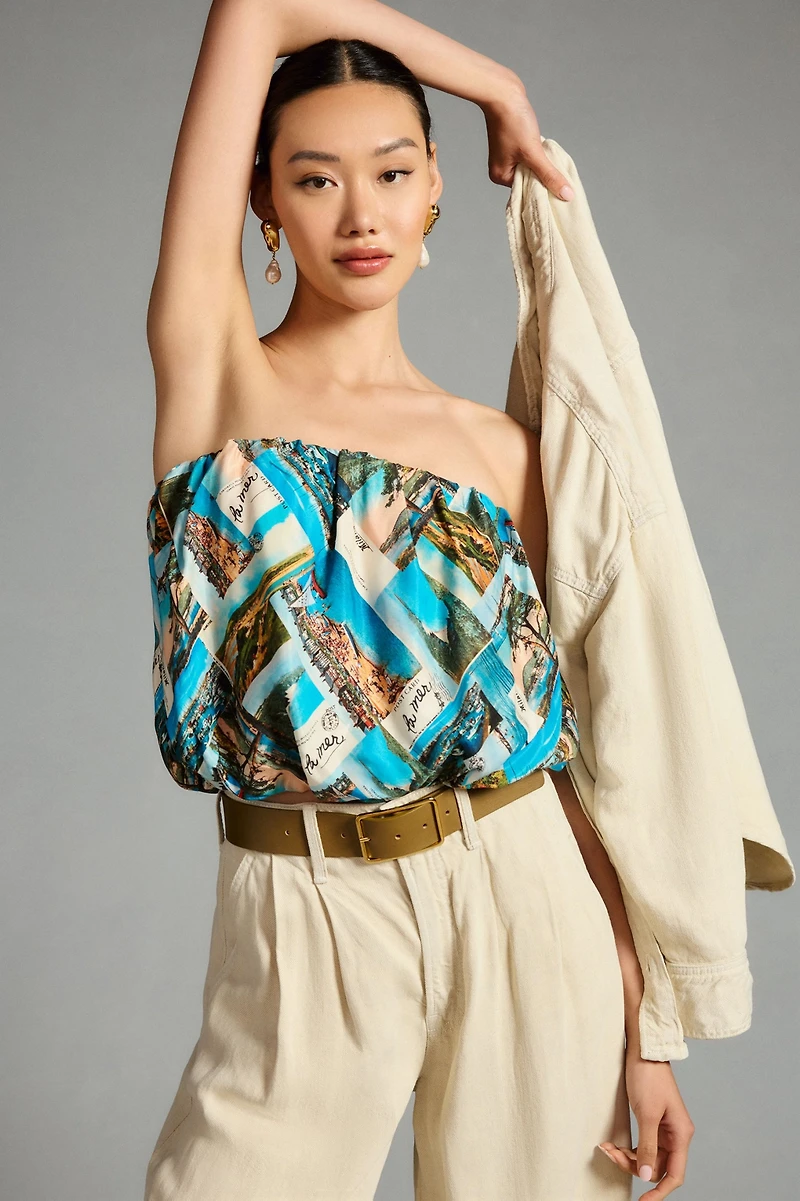 Maeve Strapless Silky Bubble Top