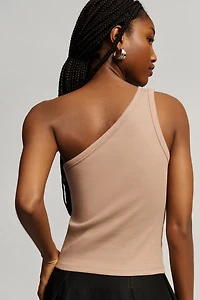 Pilcro The Zeda Ribbed One-Shoulder Top