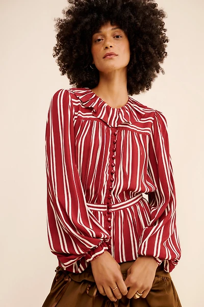 Plenty by Tracy Reese Balloon Sleeve Buttoned Blouse