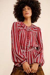 Plenty by Tracy Reese Balloon Sleeve Buttoned Blouse