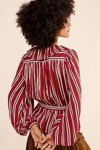 Plenty by Tracy Reese Balloon Sleeve Buttoned Blouse