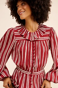 Plenty by Tracy Reese Balloon Sleeve Buttoned Blouse
