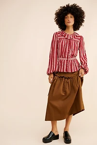 Plenty by Tracy Reese Balloon Sleeve Buttoned Blouse