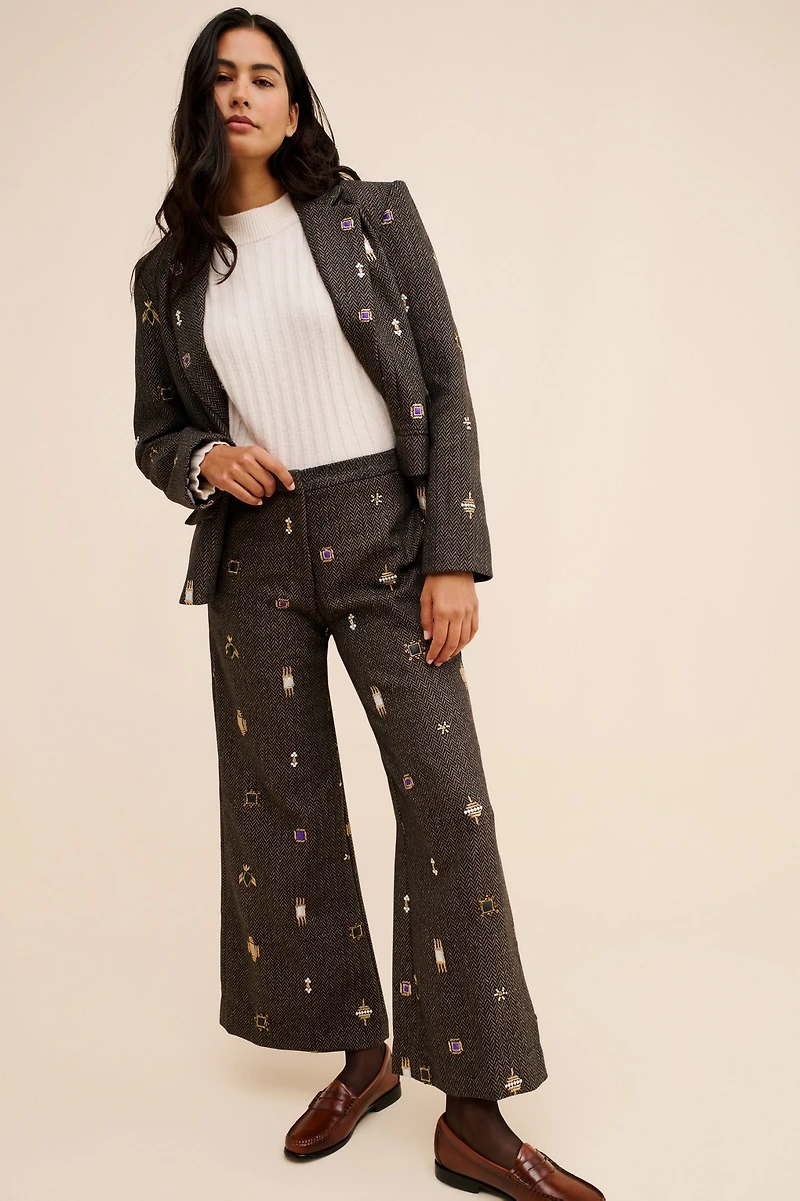 Nikita Mhaisalkar Decorated Wool Blend Menswear Pants