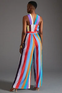 Plenty by Tracy Reese Criss-Cross Striped Jumpsuit