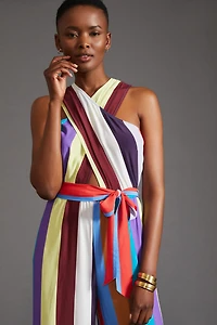 Plenty by Tracy Reese Criss-Cross Striped Jumpsuit