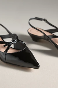 Maeve Buckled Slingback Kitten Heels