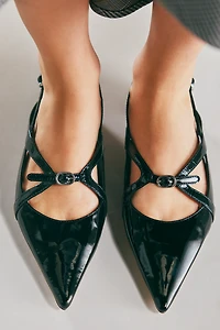 Maeve Buckled Slingback Kitten Heels