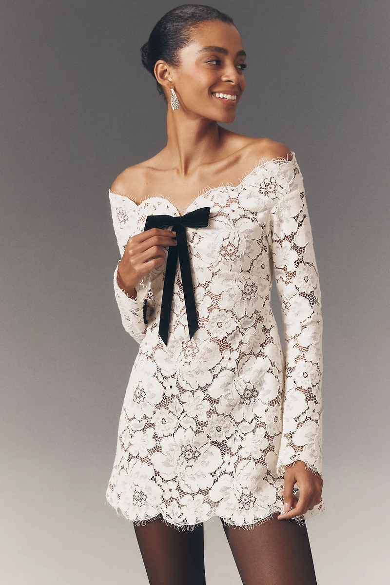 Retrofete Perdita Lace Mini Dress