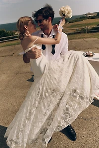AMUR Leighton Pleated Gown