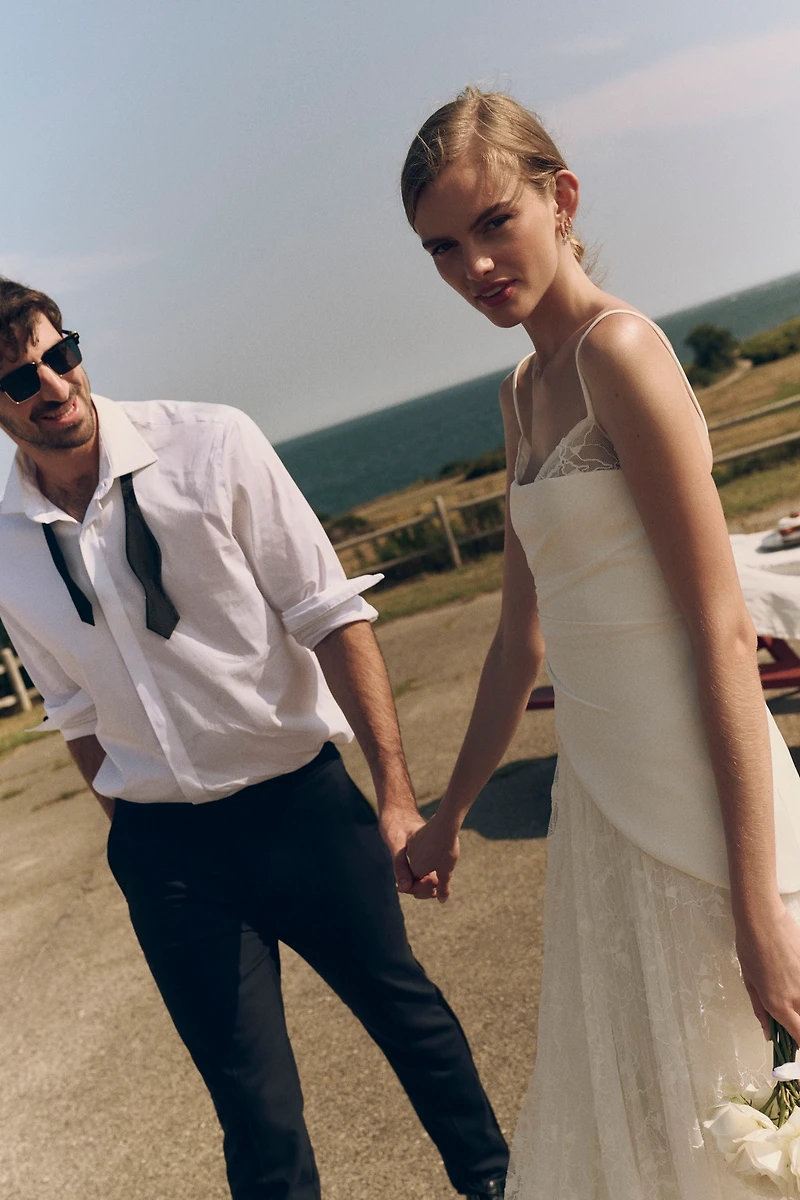 AMUR Leighton Pleated Gown
