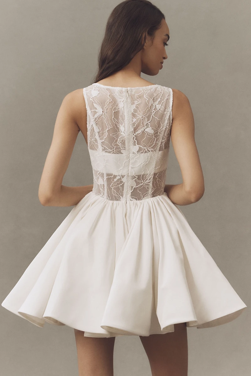 AMUR Lainey Boat-Neck Mini Dress