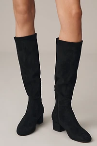 Silent D Suede Block-Heel Knee-High Boots