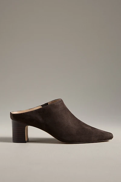 Silent D Sharpies Suede Pointed-Toe Block-Heel Mules
