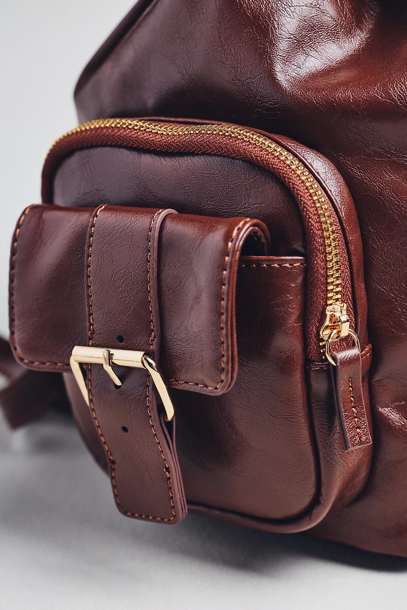 By Anthropologie Faux-Leather Backpack