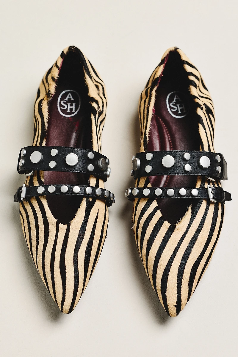 Ash Britnie Pointed-Toe Mary Jane Flats