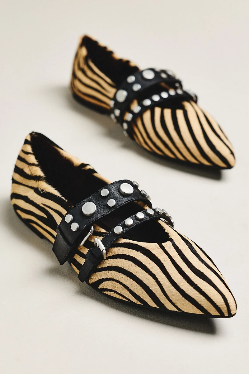 Ash Britnie Pointed-Toe Mary Jane Flats