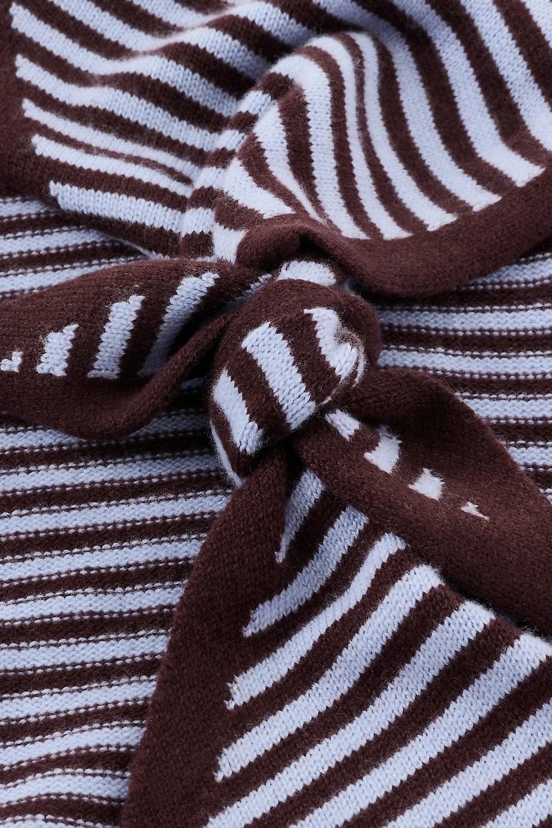 TBCo Stripe Triangle Wool Scarf