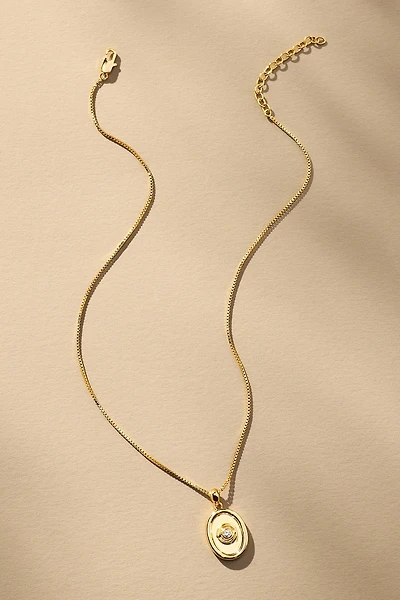 Luv Aj Wave Bezel Locket Necklace