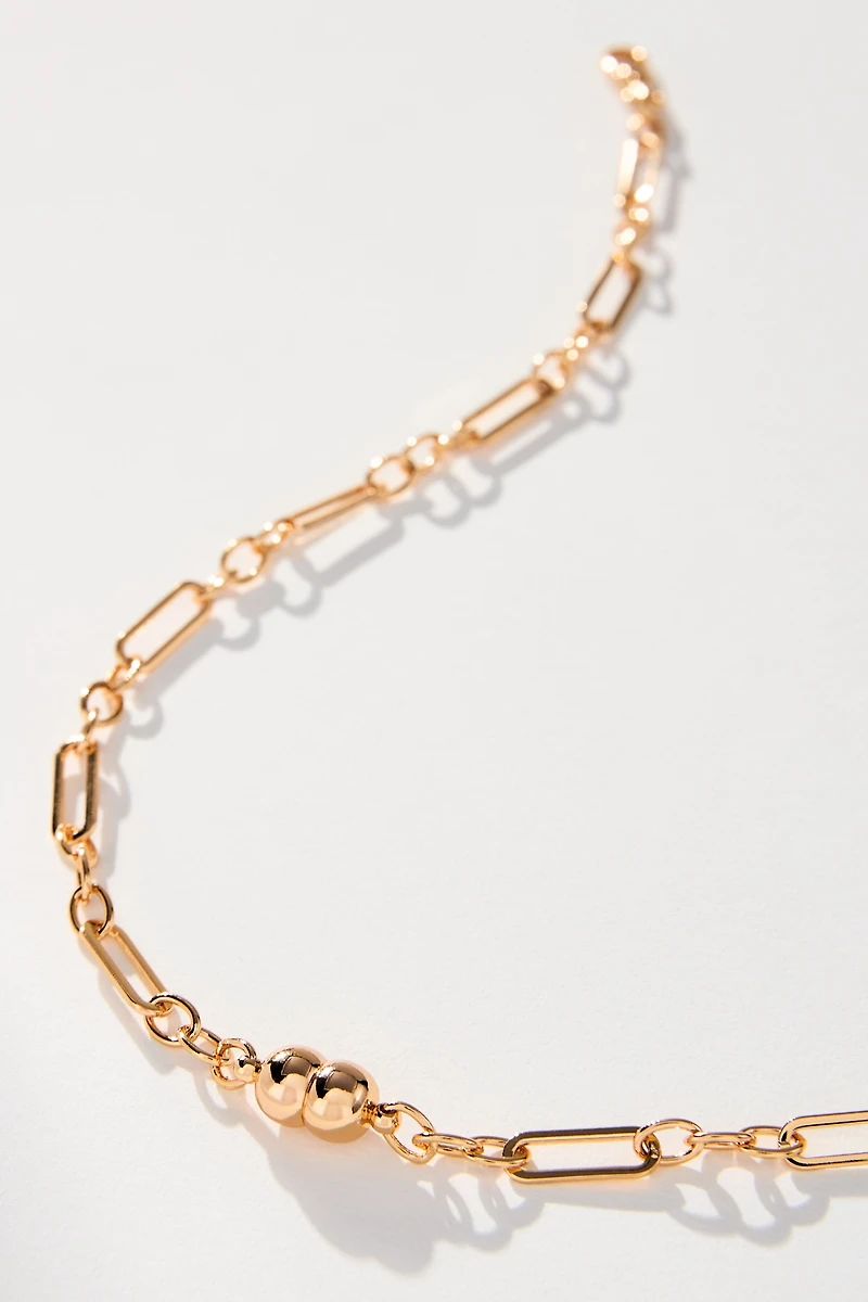 Luv Aj Wave Bezel Lariat Necklace