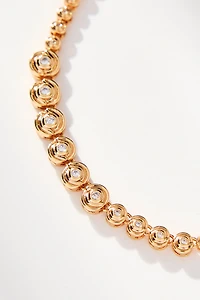 Luv Aj Wave Graduated Bezel Tennis Necklace