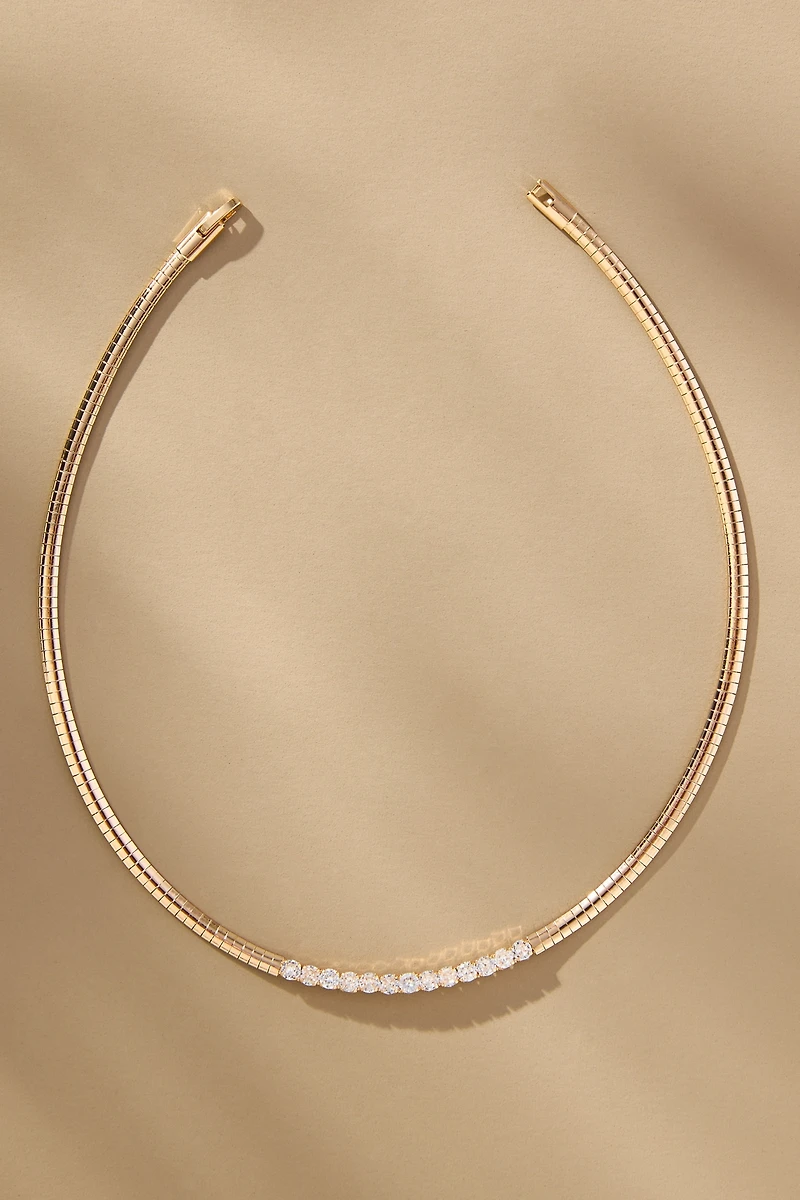 Crystal Collar Snake Chain Necklace