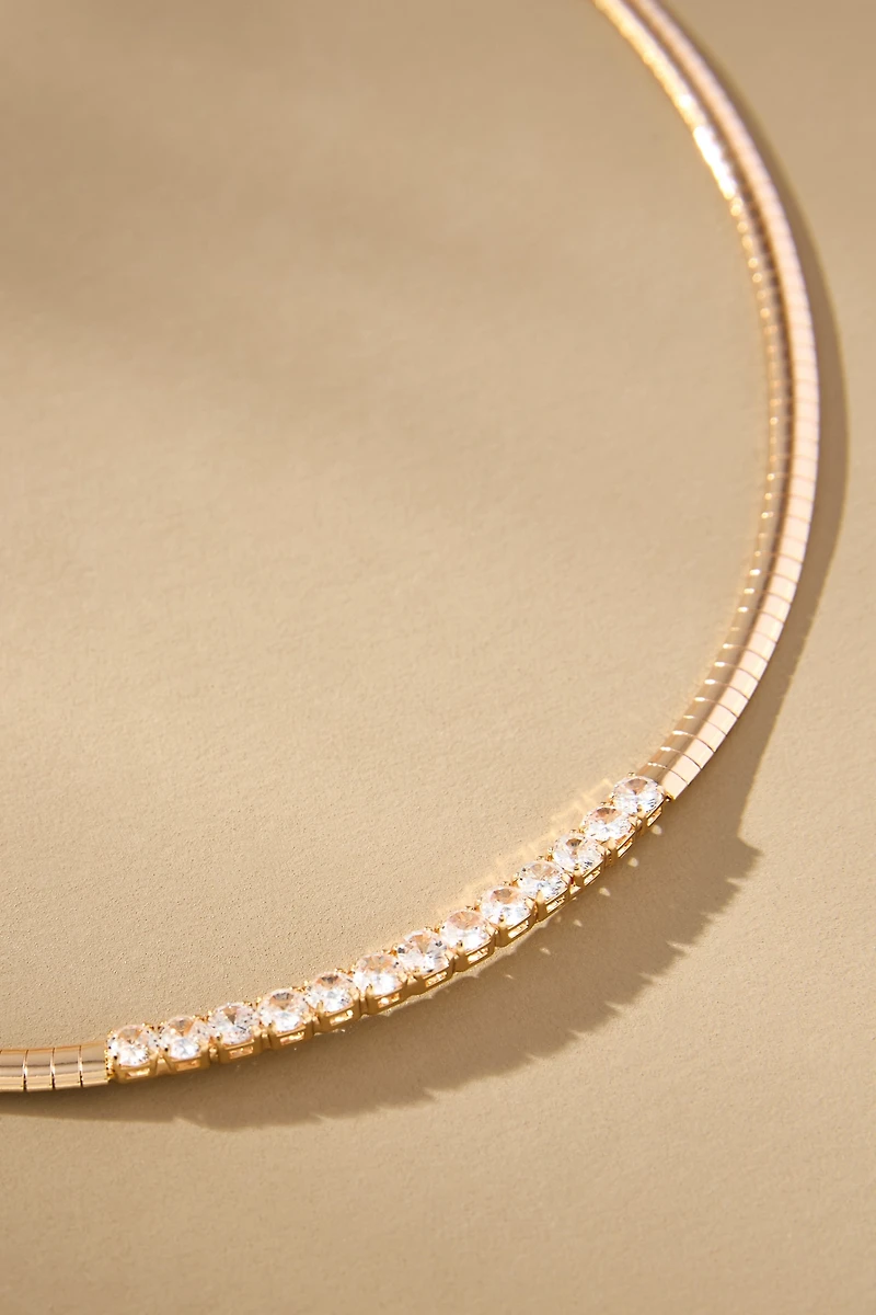 Crystal Collar Snake Chain Necklace