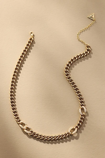 Pavé Crystal Curb Chain Necklace