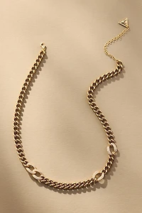 Pavé Crystal Curb Chain Necklace