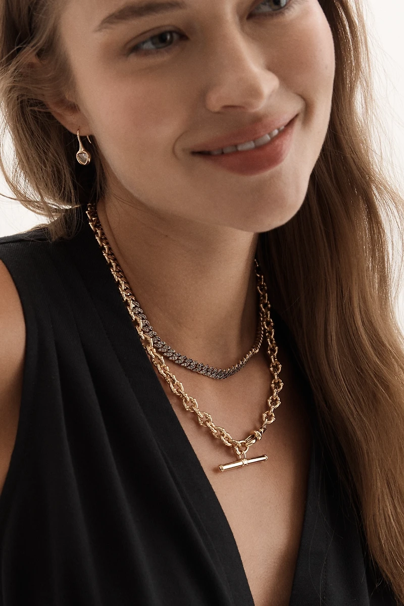 By Anthropologie Gradient Braided Chain Necklace