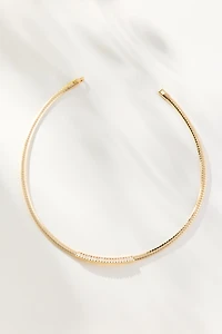 Baguette Crystal Flat Chain Necklace