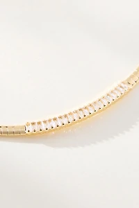 Baguette Crystal Flat Chain Necklace