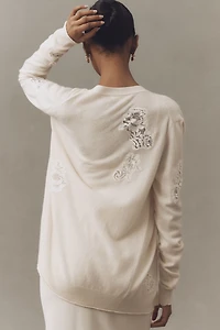 LoveShackFancy Brynnella Cashmere Blend Cardigan Sweater