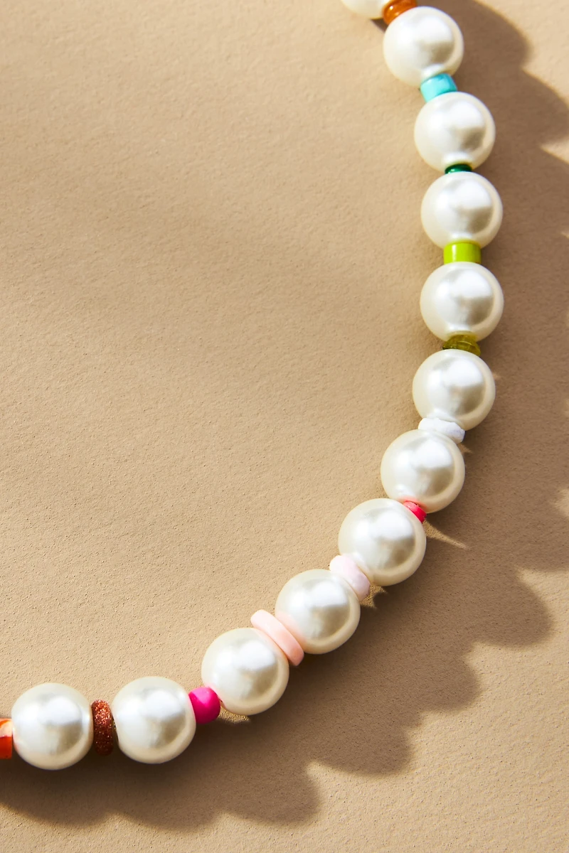 Mixed Bead Pearl Necklace
