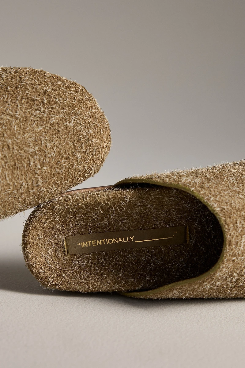 Intentionally Blank Agatha Suede Slip-On Mules