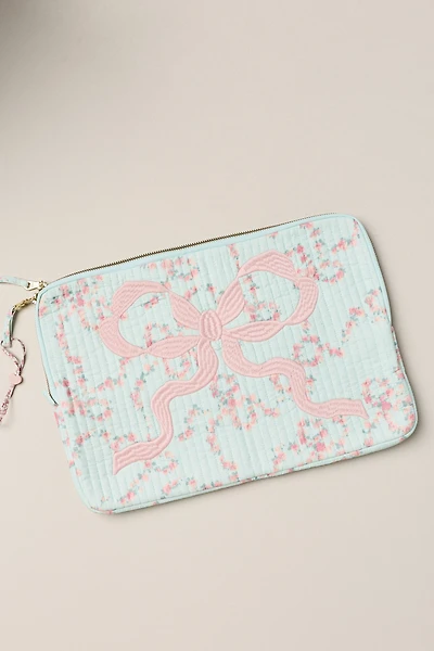 LoveShackFancy Quilted Bow Laptop Case