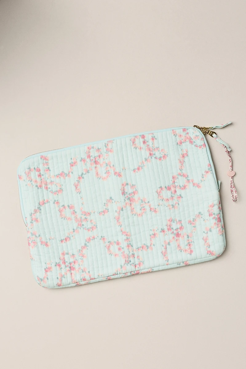 LoveShackFancy Quilted Bow Laptop Case