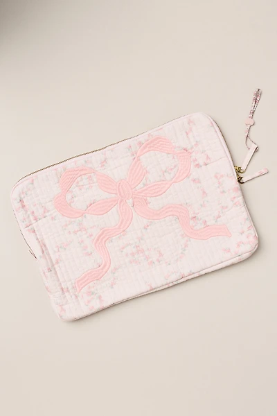 LoveShackFancy Quilted Bow Laptop Case