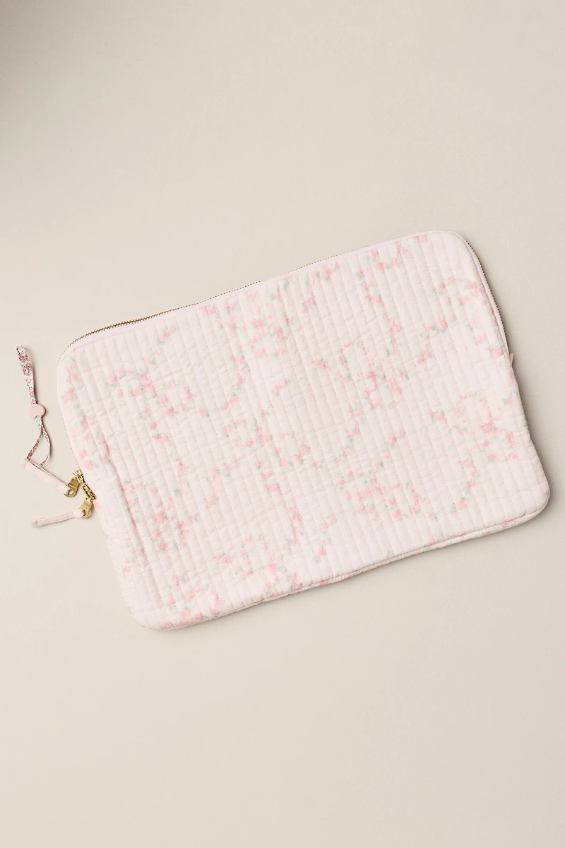 LoveShackFancy Quilted Bow Laptop Case