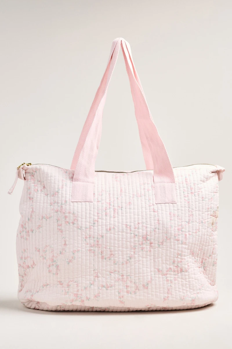 LoveShackFancy Oran Quilted Weekender Bag