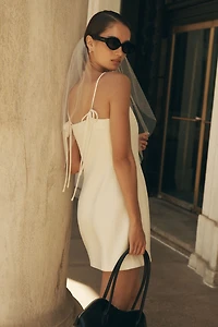 English Factory Back-Bow Sleeveless Mini Dress