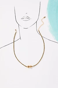 Round Charm Beaded Neckalce