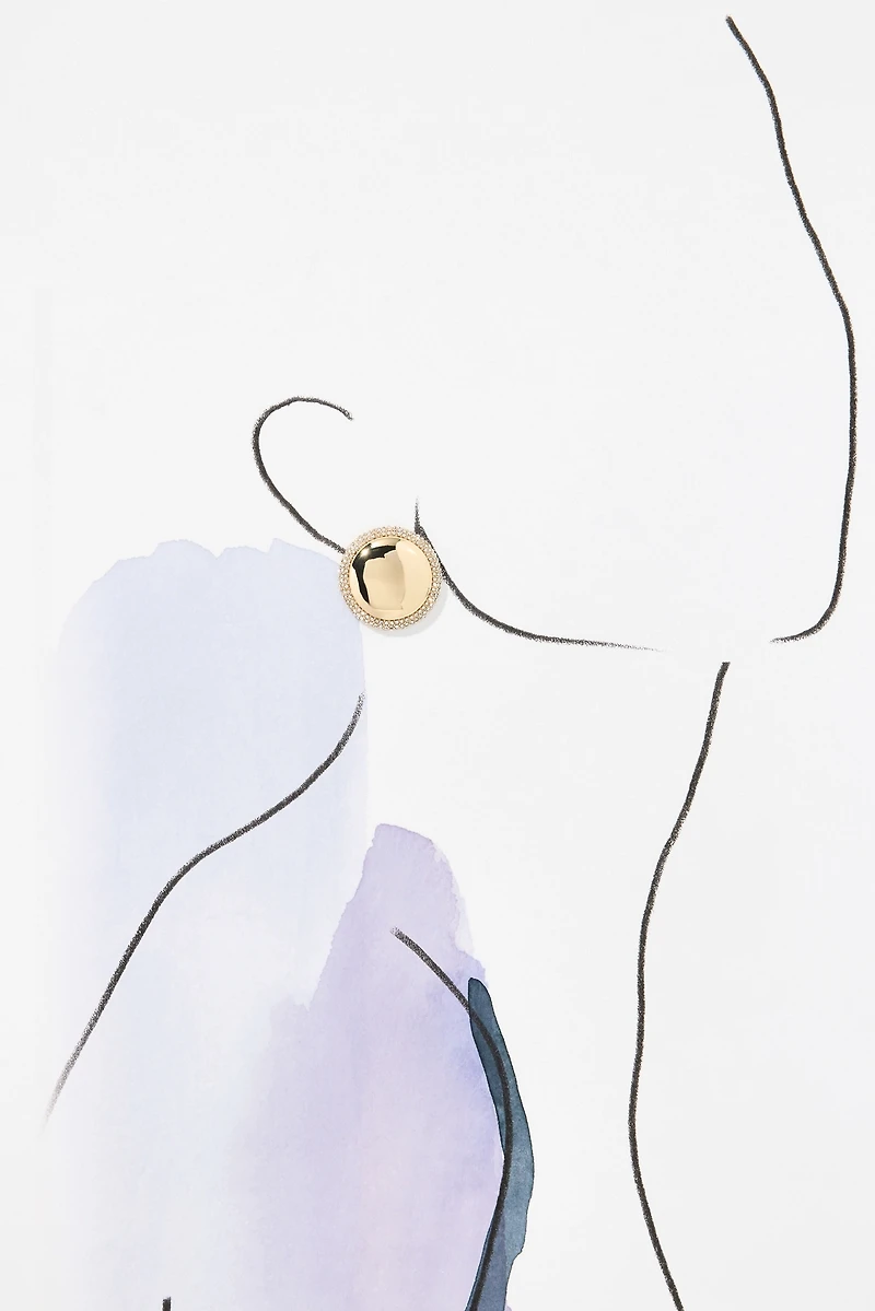 BaubleBar Pamela Pavé Button Statement Earrings