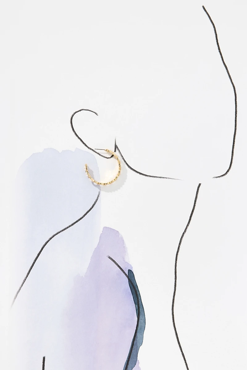 BaubleBar Eloise Pearl Hoop Earrings