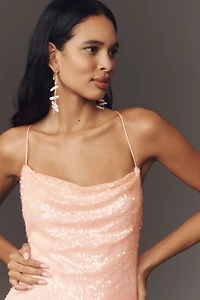 BHLDN Sleeveless Scoop-Neck Sequin Ombre Maxi Dress