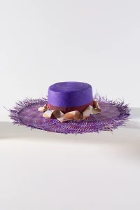 Ortus Gulupa Fringe Straw Boater