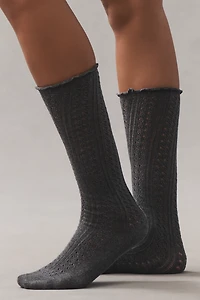Pointelle Knee-High Socks
