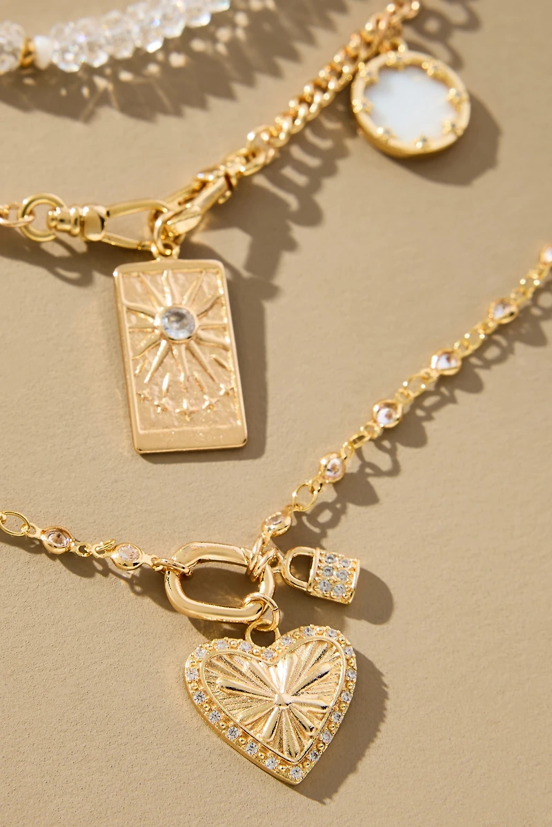 Shades of Sea Layered Necklaces: Delicate Charm Edition