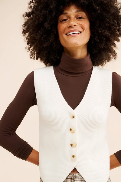 English Factory Ribbed Sweater Vest